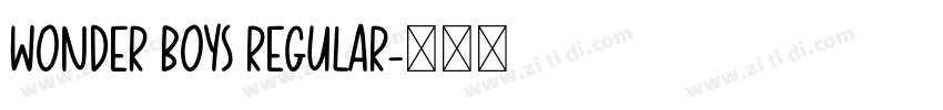 Wonder Boys Regular字体转换
